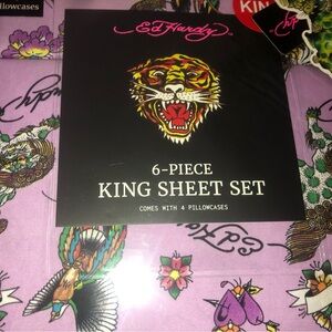 💜 Ed Hardy King 6 piece Sheet Set